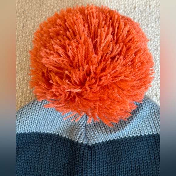 {Indikidual} Knitted stripe balaclava hat with funny eye holes and pom pom - Picture 12 of 13